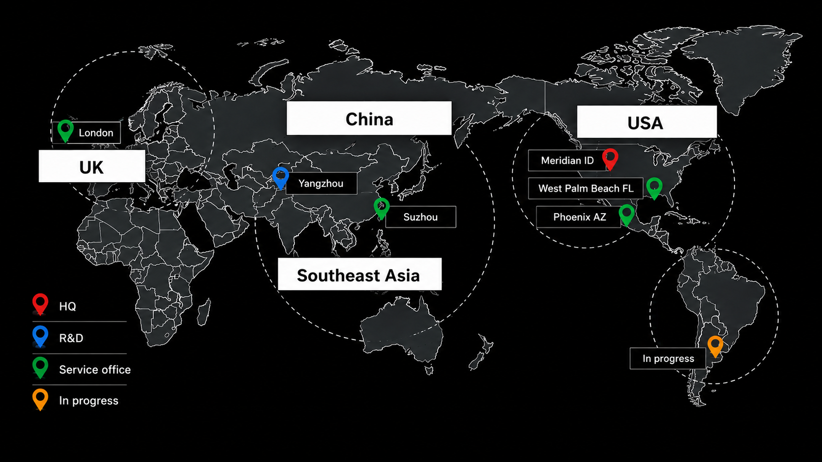MammothEV global manufacturing locations and B2B export supply chain map