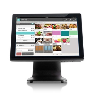 POS System 17 Inch Capacitive Touch Screen Display Cart