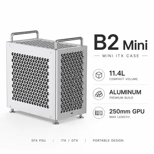 B2 Mini ITX Computer Case Aluminum Alloy Small PC Chassis 11.4L