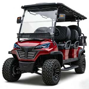 6 Person Electric Hunting Buggy 4+2 Lifted Golf Cart 4x4 Off Road Camouflage